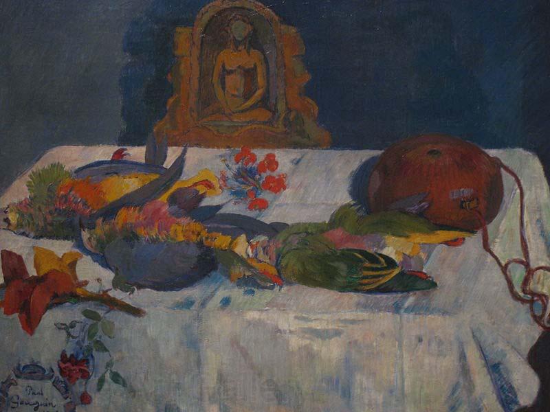 Paul Gauguin Still Life with Parrots Norge oil painting art